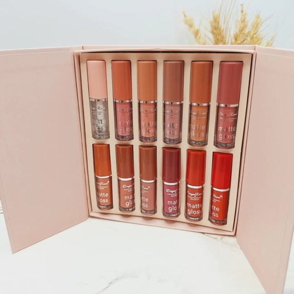 Dragon Ranee 12-color Matte Lip Gloss Set – Long-lasting Waterproof Lip Gloss Set, High-pigment Liquid Lipstick Collection – Smooth Velvet Finish – Perfect For Daily Wear, Gifting & Professional Use